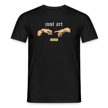 jeté un coup d'œil! Jeu de Michel-Ange énonciation drôle - T-shirt homme - noir - Devant - AI Model Male 178 light (178cm)