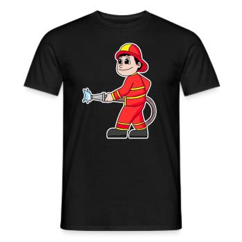 Sapeur pompier - T-shirt homme - noir - Devant - AI Model Male 178 light (178cm)