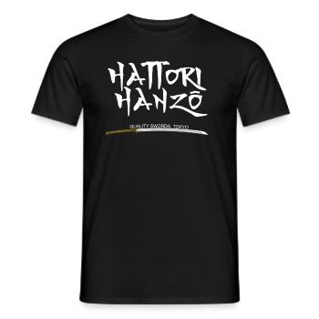 Hattori Hanzo | Samurai | Ninja | Schwert - Männer T-Shirt - Schwarz - Vorne - AI Model Male 178 light (178cm)