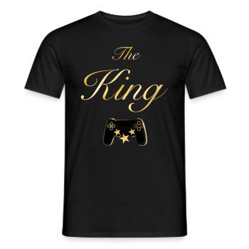 The King - Männer T-Shirt - Schwarz - Vorne - AI Model Male 178 light (178cm)