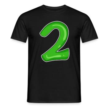 Nummer 2 Grün - Männer T-Shirt - Schwarz - Vorne - AI Model Male 178 light (178cm)