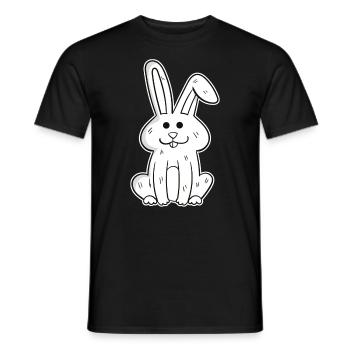 Hasen Lustiges Design Hase Häschen Fun Geschenk - Männer T-Shirt - Schwarz - Vorne - AI Model Male 178 light (178cm)