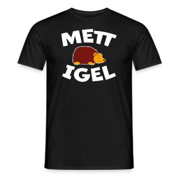 Mettigel Mettbrötchen Lustige Spruch Mett Geschenk - Männer T-Shirt - Schwarz - Vorne - AI Model Male 178 light (178cm)