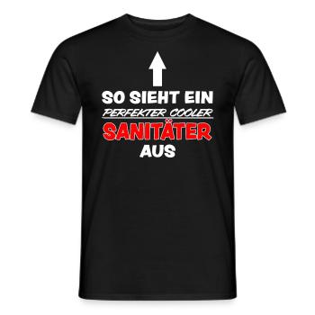 Sanitäter Rettungssanitäter Lustig Spruch Geschenk - Männer T-Shirt - Schwarz - Vorne - AI Model Male 178 light (178cm)