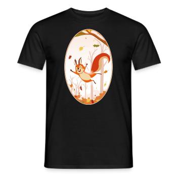 Squirrel Squirrel Chipmunk Gift - Men's T-Shirt - black - Front - AI Model Male 178 light (178cm)
