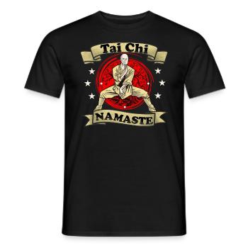 Tai Chi Namaste, Tai Chi Symbol, Tai Chi Master - Men's T-Shirt - black - Front - AI Model Male 178 light (178cm)