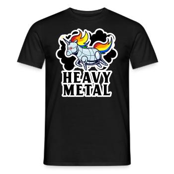 Heavy Metal Punk rock funny gift Heavy metal - Men's T-Shirt - black - Front - AI Model Male 178 light (178cm)