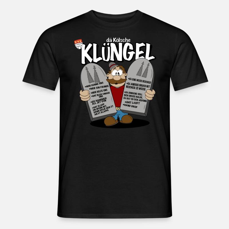 Kölsche Klüngel Kölner Grundgesetz Köln Karneval - Männer T-Shirt - Schwarz
