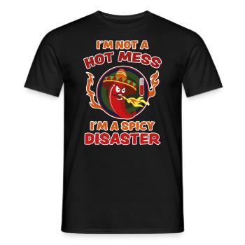 Pepperoni Drôle Dire Chili Heat Cadeau - T-shirt homme - noir - Devant - AI Model Male 178 light (178cm)