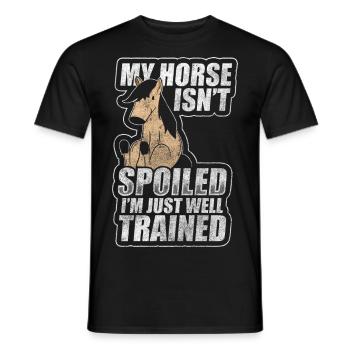 Cheval Animal - T-shirt homme - noir - Devant - AI Model Male 178 light (178cm)