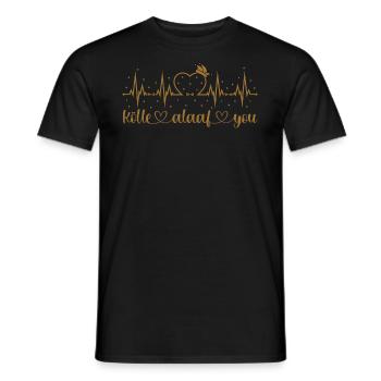 Kölle alaaf you Karneval Konfetti Herzschlag Köln - Männer T-Shirt - Schwarz - Vorne - AI Model Male 178 light (178cm)