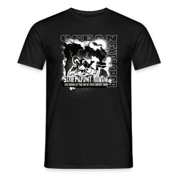 Ocean Explorer Scuba Diving Sidemount Diving Reef - Men's T-Shirt - black - Front - AI Model Male 178 light (178cm)
