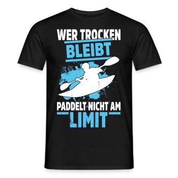Kajak Geschenkidee Kanu Paddeln Kajakfahren - Männer T-Shirt - Schwarz - Vorne - AI Model Male 178 light (178cm)