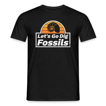 Fossilien Versteinerung Ammonit Spruch Retro - Männer T-Shirt - Schwarz - Vorne - AI Model Male 178 light (178cm)