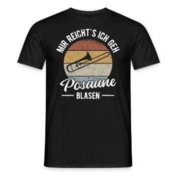 Posaunist Musiker Posaune Orchester Blasmusik - Männer T-Shirt - Schwarz - Vorne - AI Model Male 178 light (178cm)