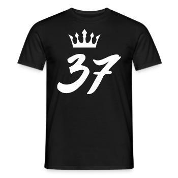 37 Couronne numérique - T-shirt homme - noir - Devant - AI Model Male 178 light (178cm)