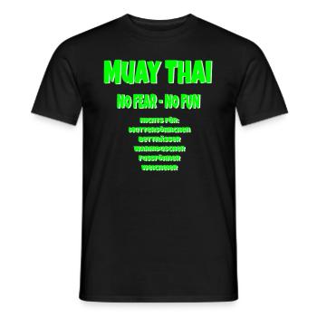 Cooles Muay thai Shirt - Männer T-Shirt - Schwarz - Vorne - AI Model Male 178 light (178cm)