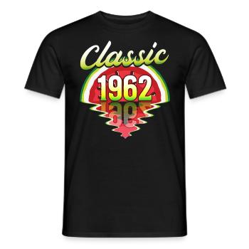 Pastèque Vintage 1962 60 Ans Anniversaire - T-shirt homme - noir - Devant - AI Model Male 178 light (178cm)