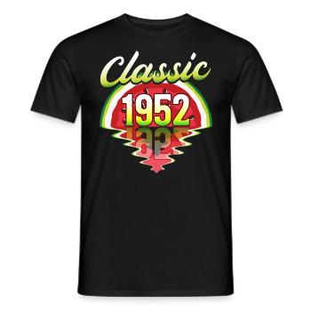 Pastèque Vintage 1952 70 Ans Anniversaire - T-shirt homme - noir - Devant - AI Model Male 178 light (178cm)