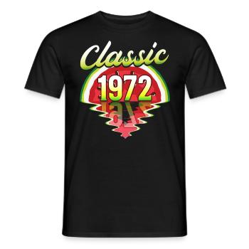 Vintage watermelon 1972 50 years Anniversary - Men's T-Shirt - black - Front - AI Model Male 178 light (178cm)