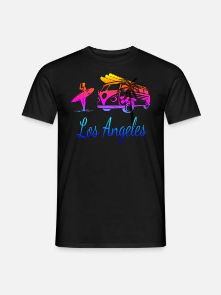 Los Angeles Surfer T-Shirt - Men's T-Shirt - black