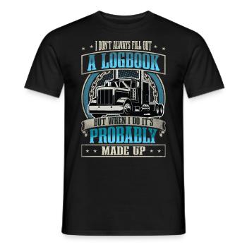 Truck Driver - Men's T-Shirt - black - Front - AI Model Male 178 light (178cm)