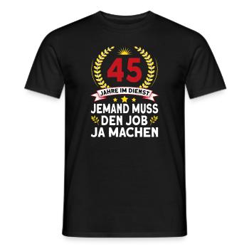 45 Jähriges Dienstjubiläum Firmenjubiläum - Männer T-Shirt - Schwarz - Vorne - AI Model Male 178 light (178cm)
