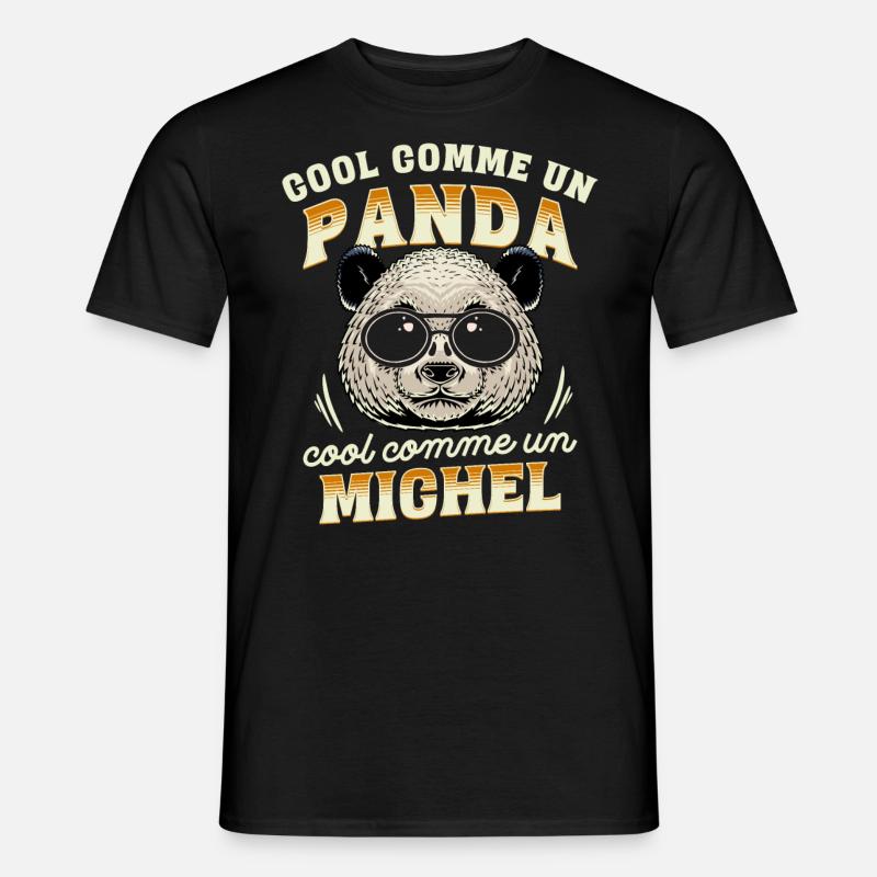 Cool Comme Un Panda, Cool Comme Un Michel - T-shirt homme - noir