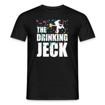 The drinking Jeck - Karneval Helau Alaaf Fasching - Männer T-Shirt - Schwarz - Vorne - AI Model Male 178 light (178cm)
