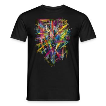 Motifs Couleurs Futurisme - T-shirt homme - noir - Devant - AI Model Male 178 light (178cm)