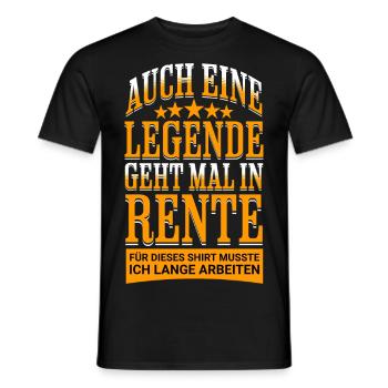 Rentner 2023 Eine Legende Geht In Rente Lustiges - Männer T-Shirt - Schwarz - Vorne - AI Model Male 178 light (178cm)