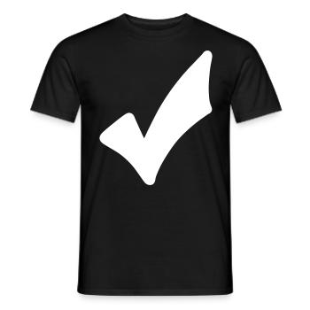 Haken Emoji Skizze Zeichnung weiß - T-shirt homme - noir - Devant - AI Model Male 178 light (178cm)