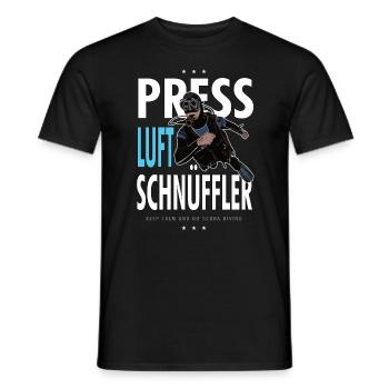 Pressluftschnüffler Geschenk Tauchen - Männer T-Shirt - Schwarz - Vorne - AI Model Male 178 light (178cm)