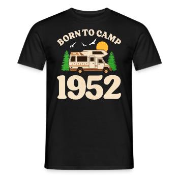 Né Pour Camper 1952 Camping 70 Ans Anniversaire - T-shirt homme - noir - Devant - AI Model Male 178 light (178cm)