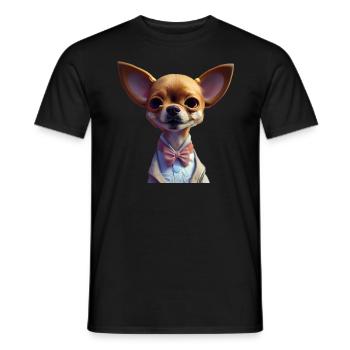 Chihuahua Dog - Chihuahua - Men's T-Shirt - black - Front - AI Model Male 178 light (178cm)