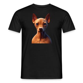 Zwergpinscher Hund - Zwergpinscher - Männer T-Shirt - Schwarz - Vorne - AI Model Male 178 light (178cm)