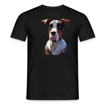 Appenzeller Sennenhund Hund - T-shirt homme - noir - Devant - AI Model Male 178 light (178cm)