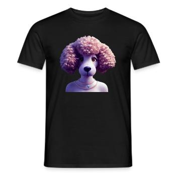 Caniche Dog - Caniche - T-shirt homme - noir - Devant - AI Model Male 178 light (178cm)
