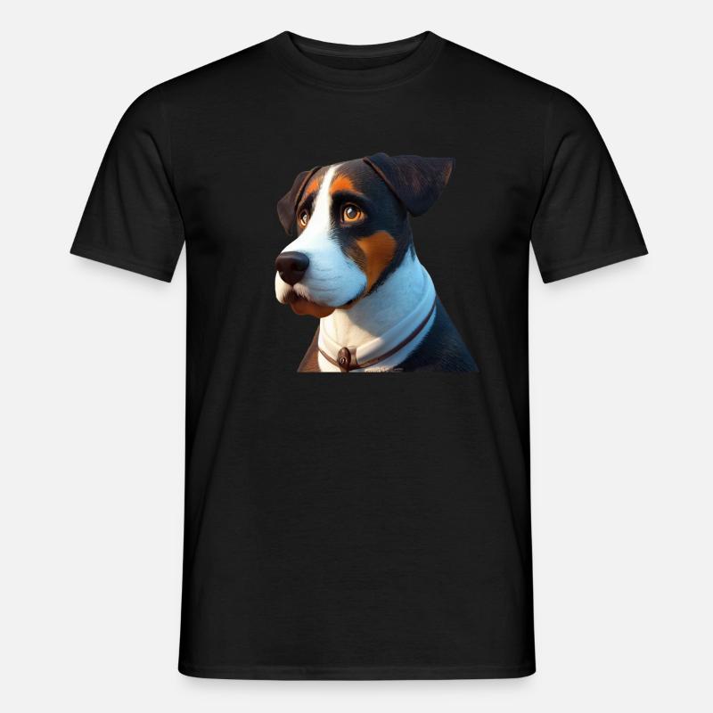 Entlebucher Sennenhund - Männer T-Shirt - Schwarz