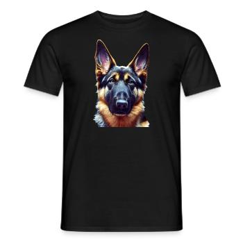 Deutscher Schäferhund Hund - Deutscher Schäferhund - Männer T-Shirt - Schwarz - Vorne - AI Model Male 178 light (178cm)