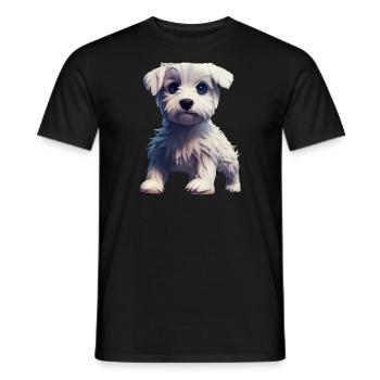 Westie Dog - Westie - Men's T-Shirt - black - Front - AI Model Male 178 light (178cm)