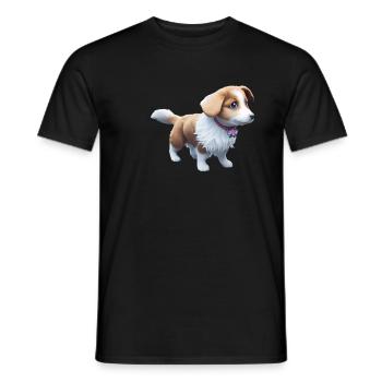 Australian Shepherd Dog - Men's T-Shirt - black - Front - AI Model Male 178 light (178cm)