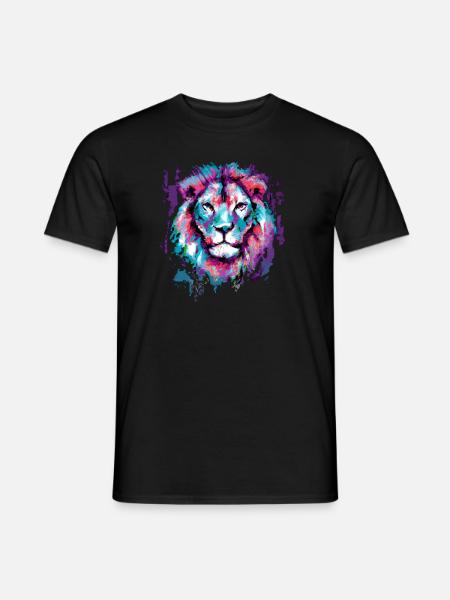 Leo Art Painting - Men's T-Shirt - black