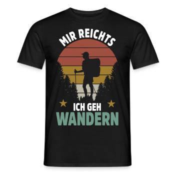 Wandern Geschenk Für Wanderer Berge Trekking - Männer T-Shirt - Schwarz - Vorne - AI Model Male 178 light (178cm)