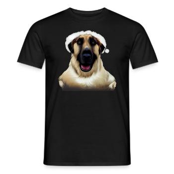 Kangal Hund - Kangal Weihnachten - Männer T-Shirt - Schwarz - Vorne - AI Model Male 178 light (178cm)