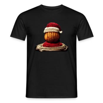 Stricken Weihnachten - Stricken - Männer T-Shirt - Schwarz - Vorne - AI Model Male 178 light (178cm)
