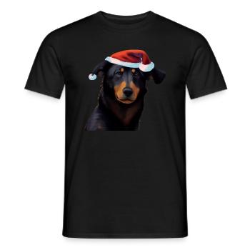 Beauceron Weihnachten - Beauceron - Männer T-Shirt - Schwarz - Vorne - AI Model Male 178 light (178cm)