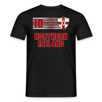 Équipe d’Irlande du Nord de football - T-shirt homme - noir - Devant - AI Model Male 178 light (178cm)