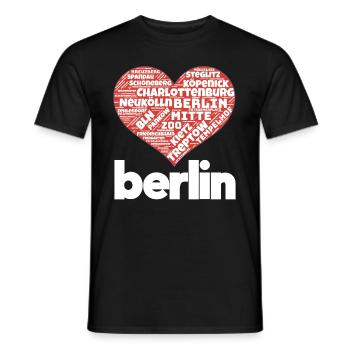 Berlin - T-shirt homme - noir - Devant - AI Model Male 178 light (178cm)