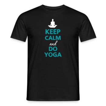 Keep Calm And Do Yoga - Yoga Liebe - Männer T-Shirt - Schwarz - Vorne - AI Model Male 178 light (178cm)